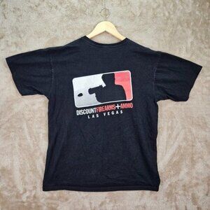Discount Firearms + Ammo Mens T-Shirt Size M Black Las Vegas Logo Short Sleeve